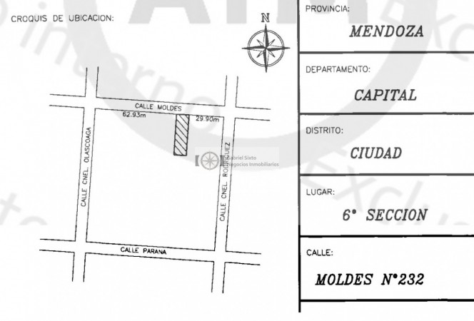 VENTA LOTE (retasado) 405 M2 CIUDAD (6TA SECC) EXCELENTE P/ EMPRENDIMIENTO INMOBILIARIO 